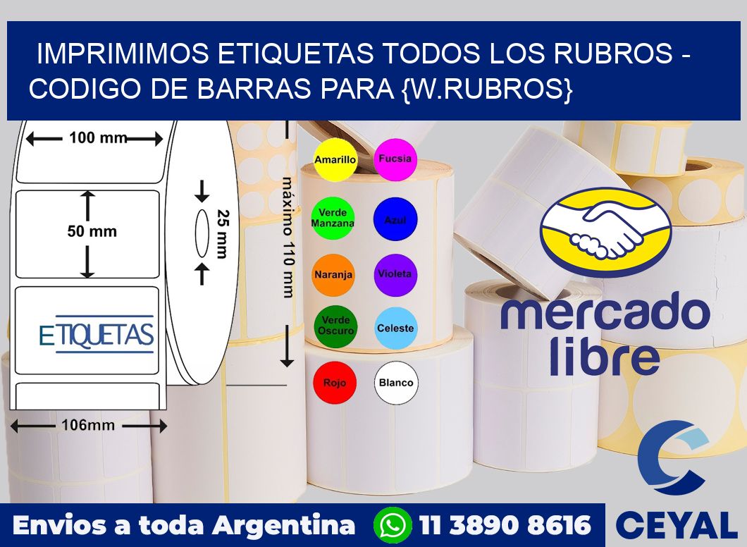 Imprimimos etiquetas todos los rubros - Codigo de barras para Semillas alimentos balanceados