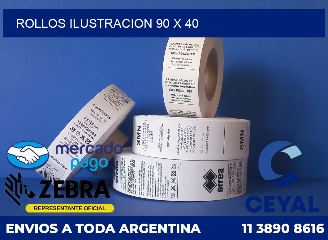 Rollos ilustracion 90 x 40