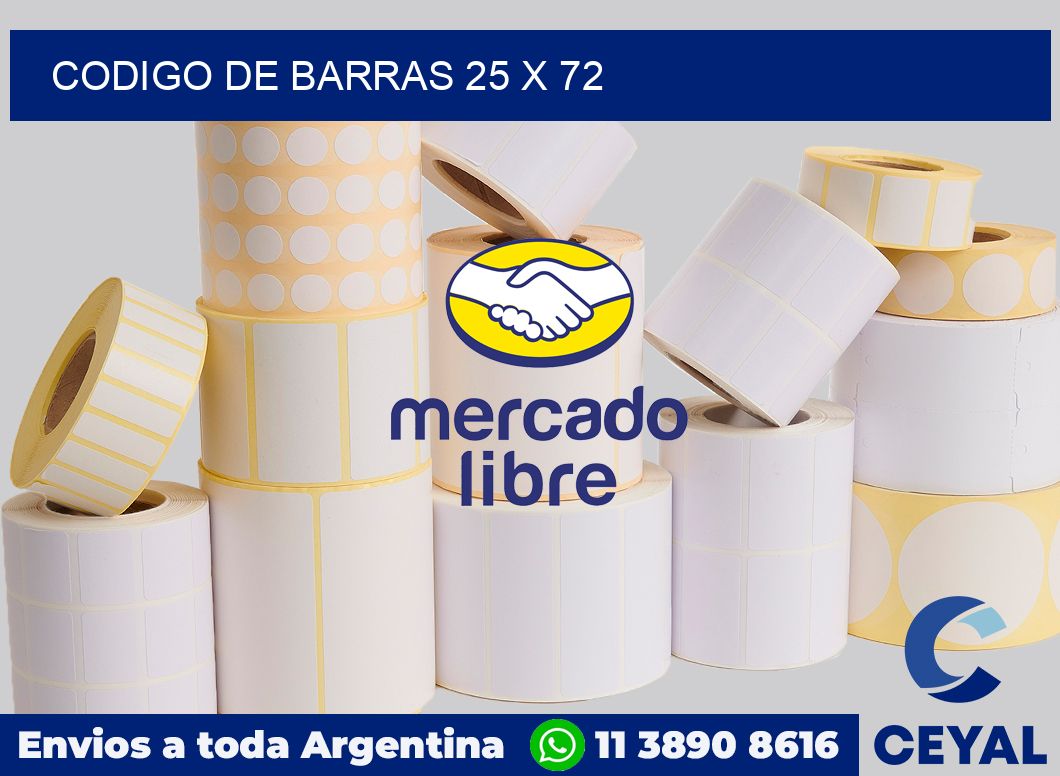 codigo de barras 25 x 72