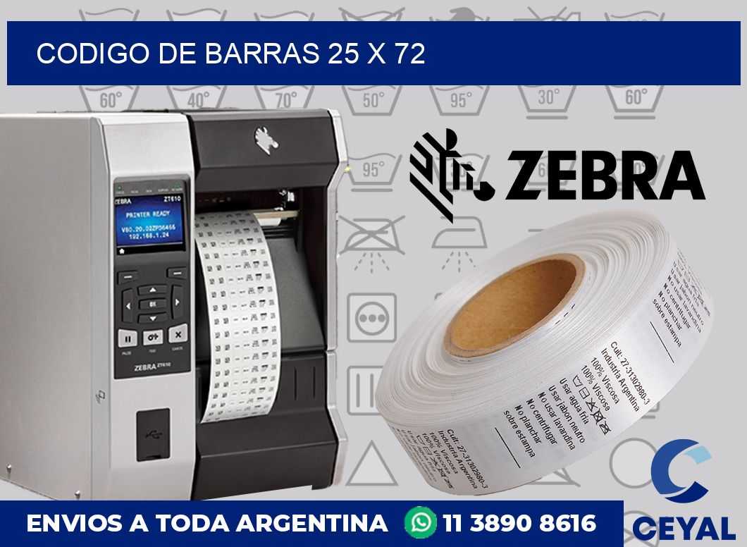 codigo de barras 25 x 72
