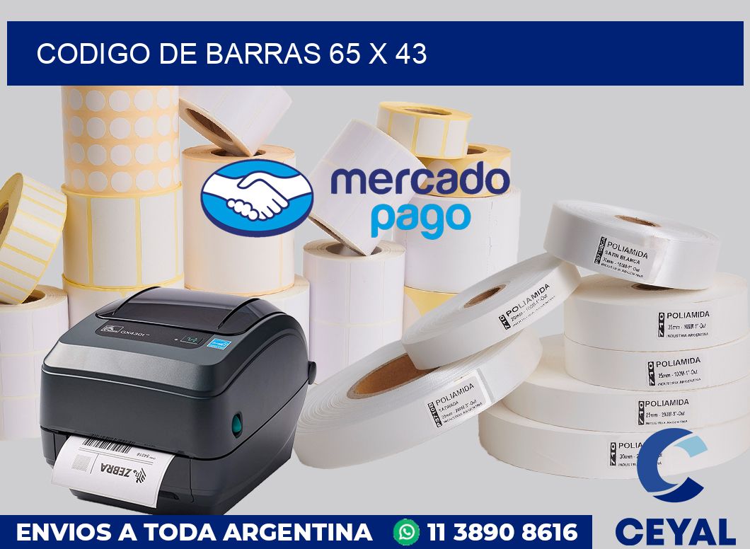 codigo de barras 65 x 43