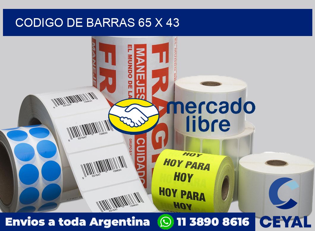 codigo de barras 65 x 43