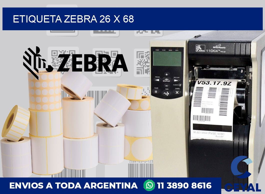 etiqueta zebra 26 x 68