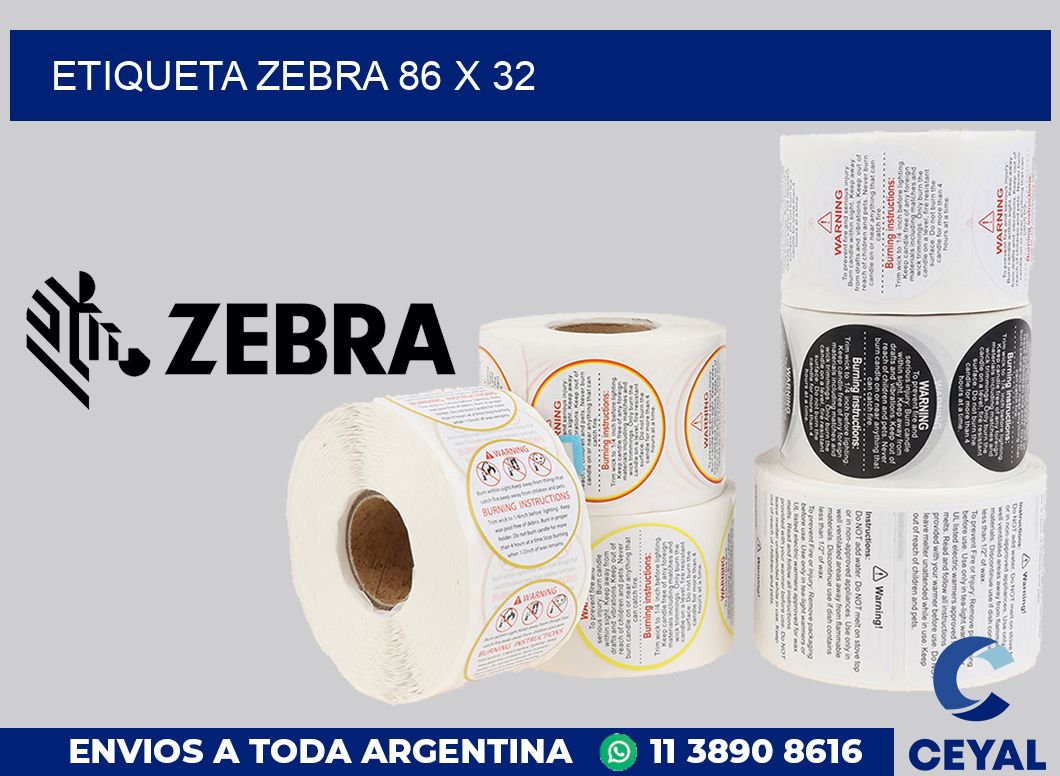 etiqueta zebra 86 x 32