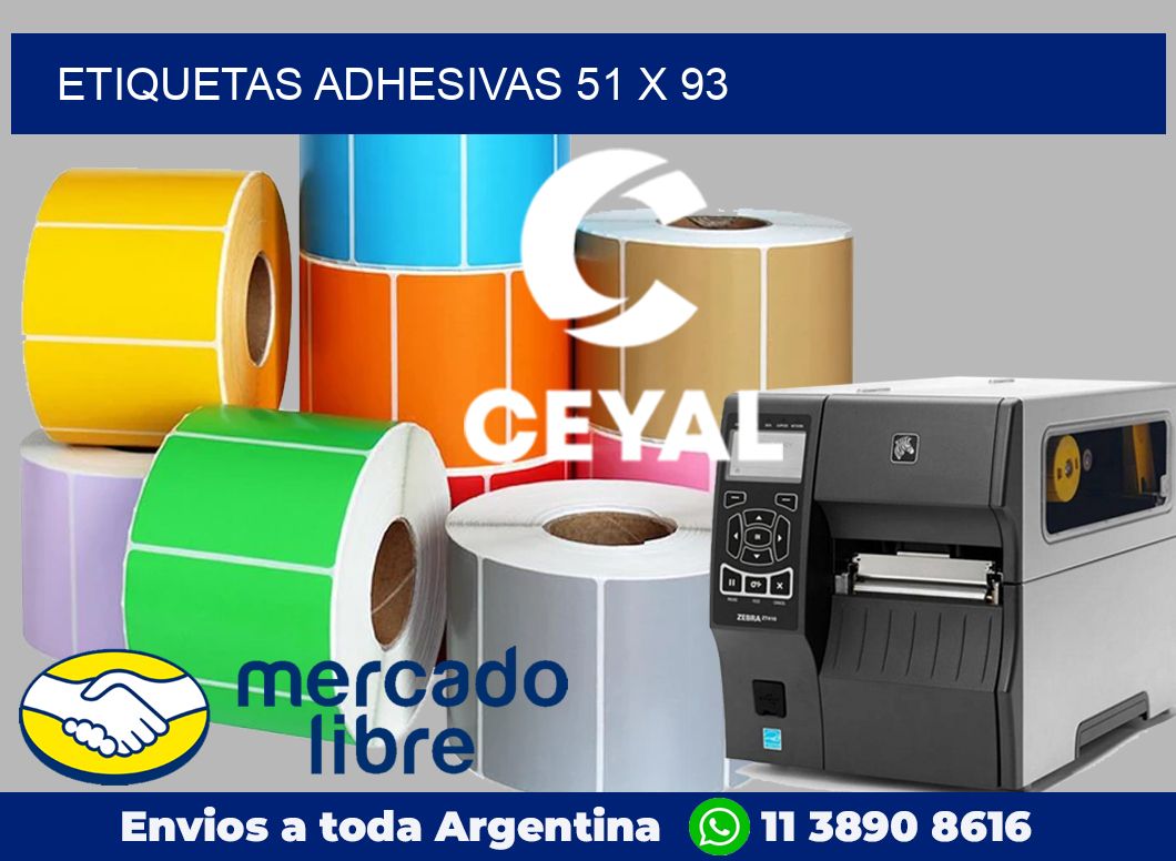 etiquetas adhesivas 51 x 93