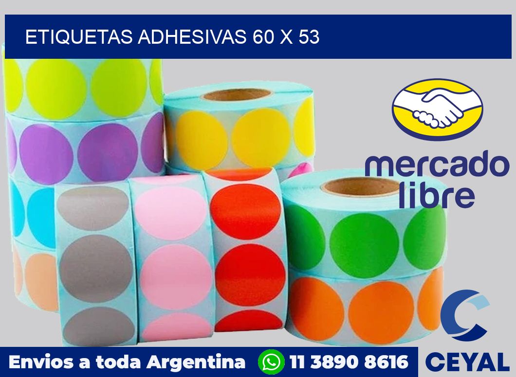 etiquetas adhesivas 60 x 53