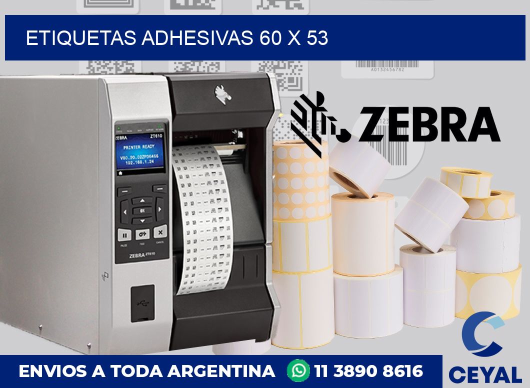 etiquetas adhesivas 60 x 53