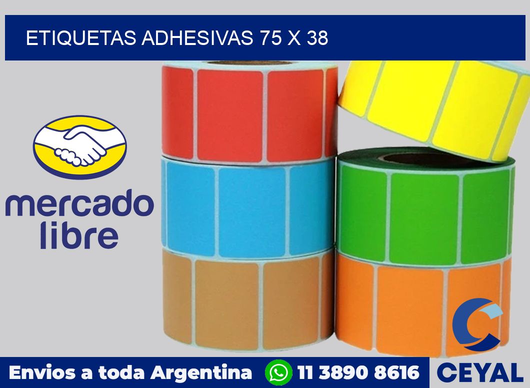 etiquetas adhesivas 75 x 38