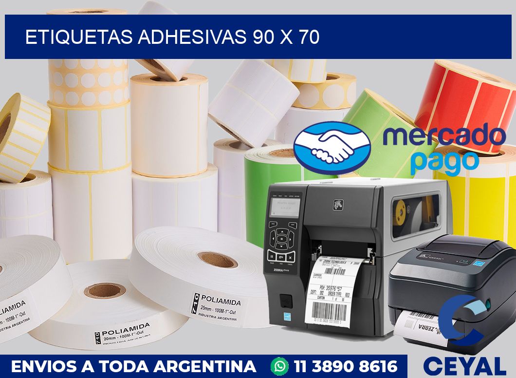 etiquetas adhesivas 90 x 70