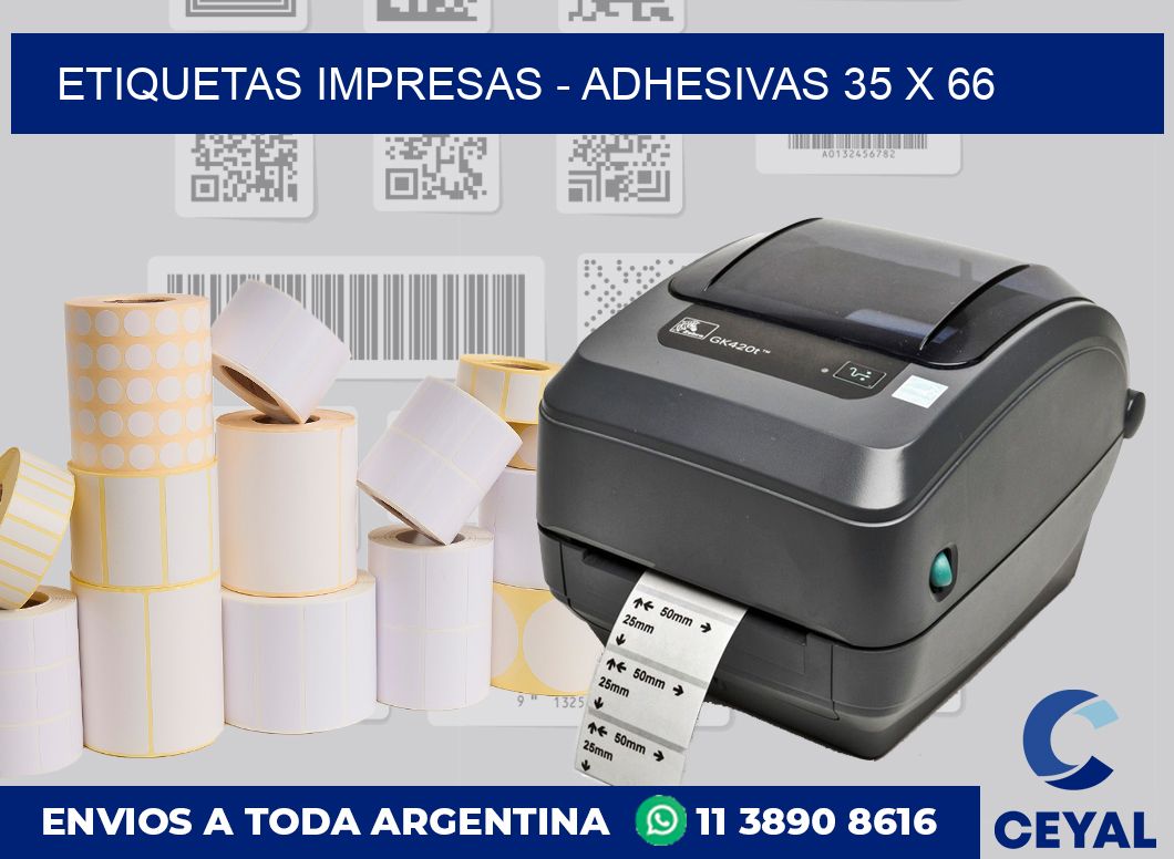 etiquetas impresas – Adhesivas 35 x 66