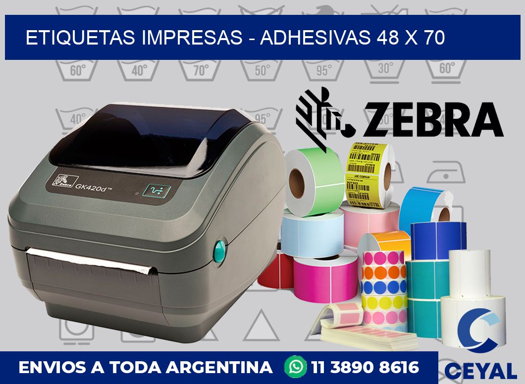 etiquetas impresas – Adhesivas 48 x 70