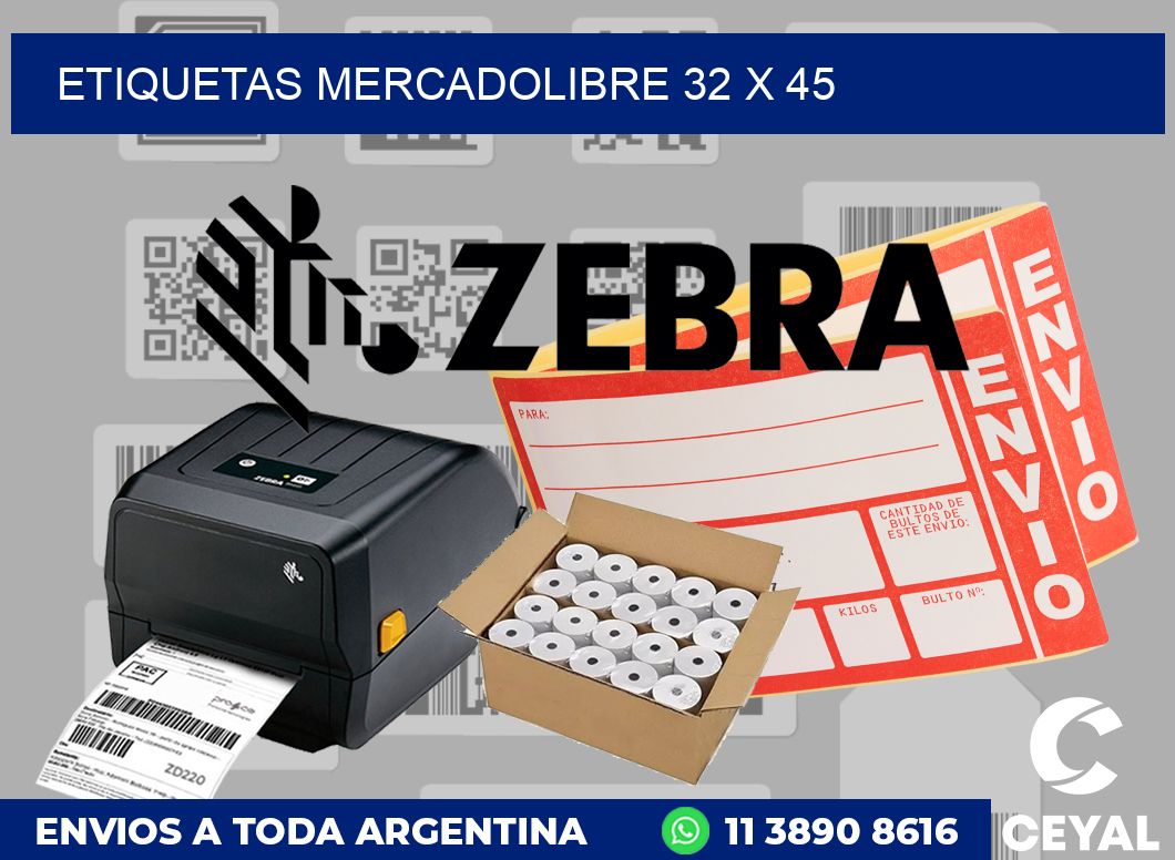 etiquetas mercadolibre 32 x 45