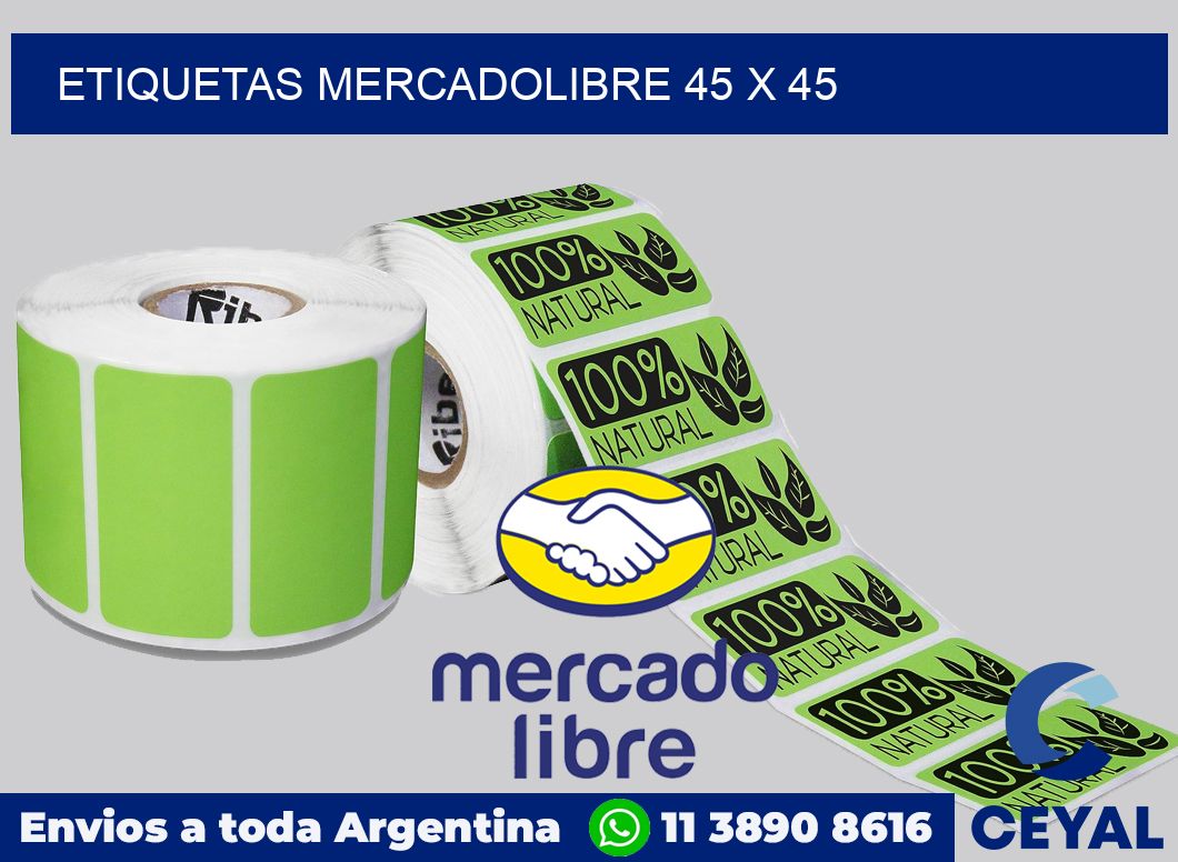 etiquetas mercadolibre 45 x 45