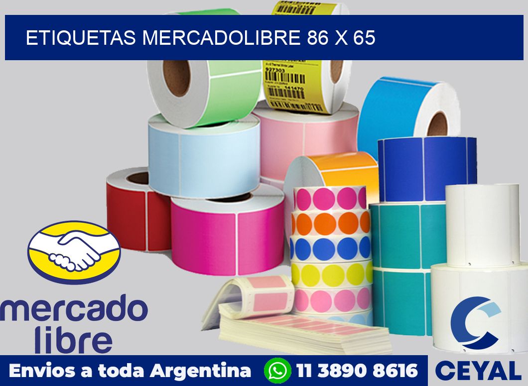 etiquetas mercadolibre 86 x 65