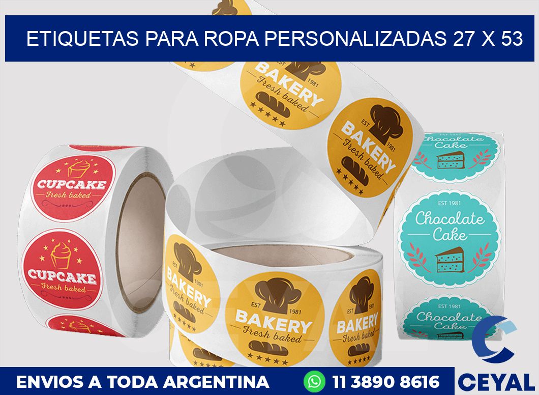 etiquetas para ropa personalizadas 27 x 53