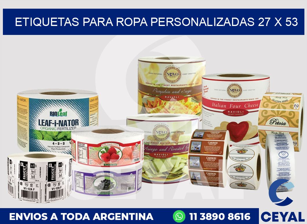 etiquetas para ropa personalizadas 27 x 53
