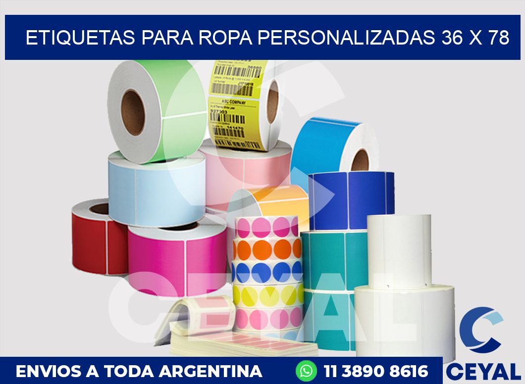 etiquetas para ropa personalizadas 36 x 78