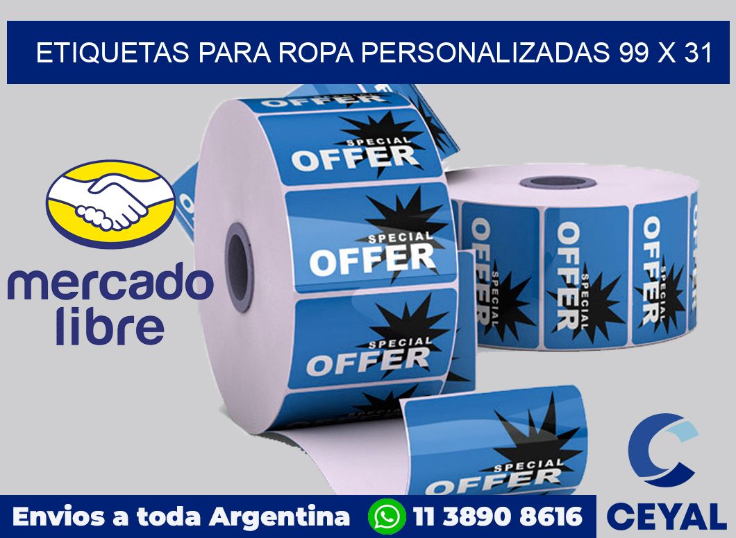 etiquetas para ropa personalizadas 99 x 31