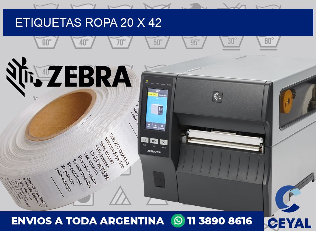 etiquetas ropa 20 x 42