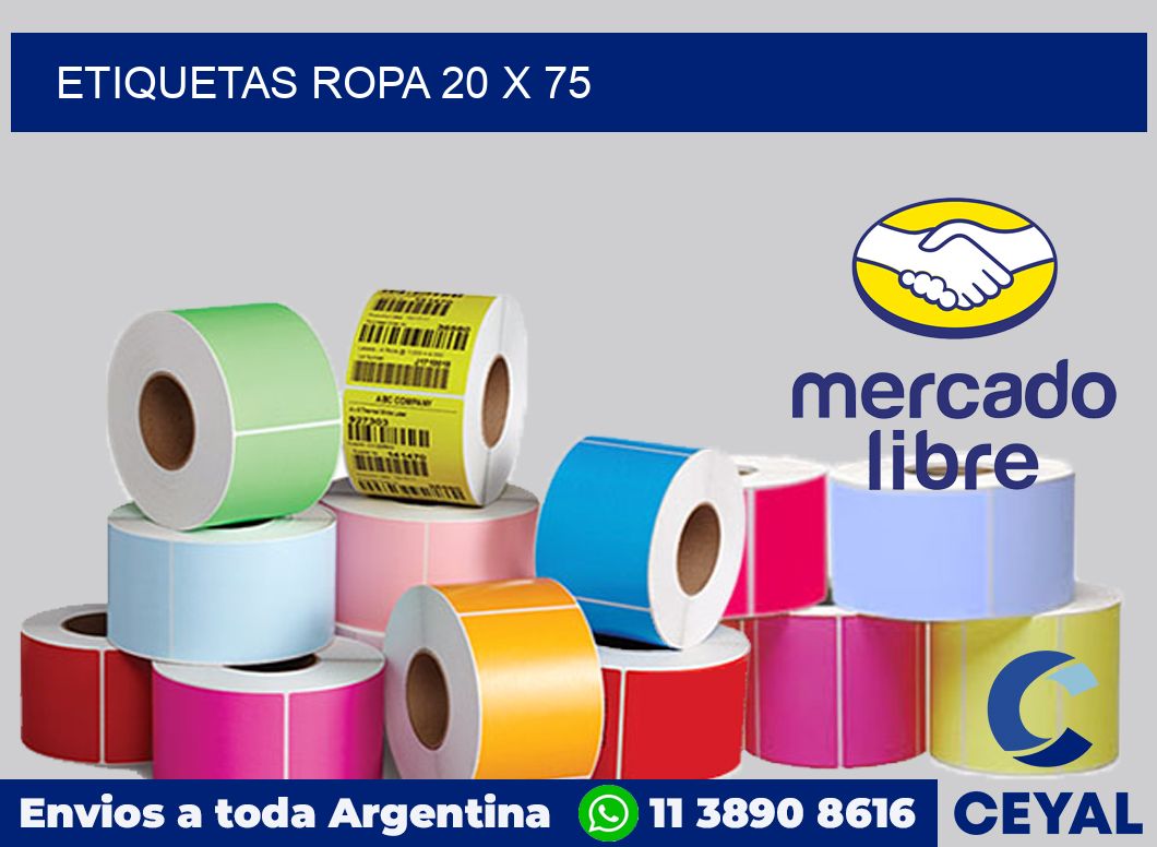 etiquetas ropa 20 x 75