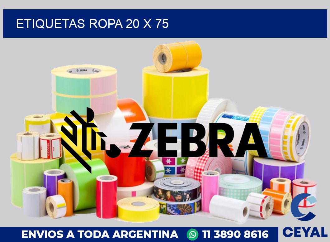 etiquetas ropa 20 x 75
