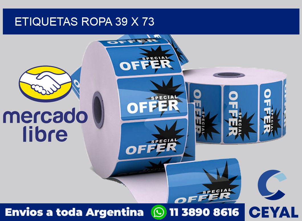 etiquetas ropa 39 x 73