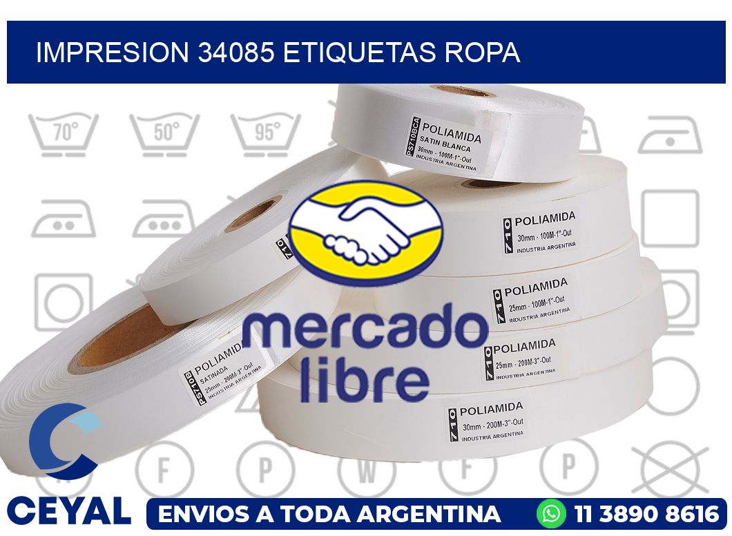 impresion 34085 etiquetas ropa