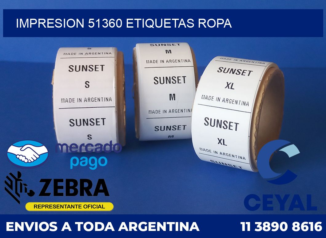 impresion 51360 etiquetas ropa