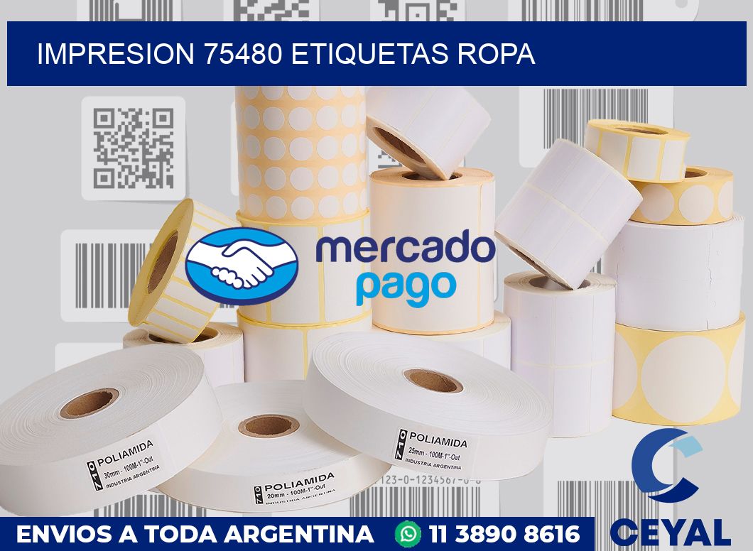 impresion 75480 etiquetas ropa