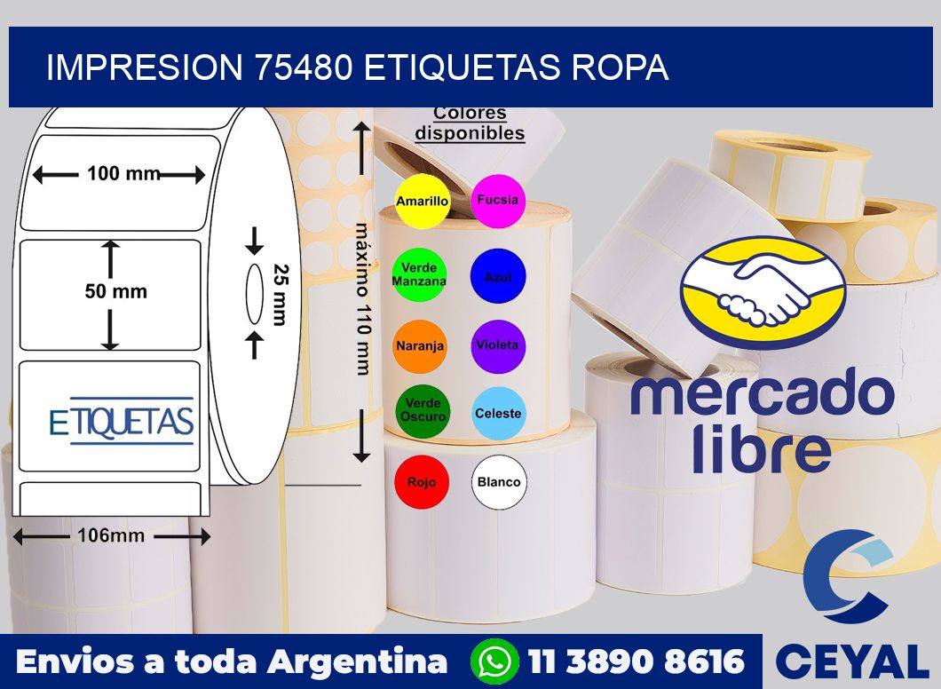 impresion 75480 etiquetas ropa