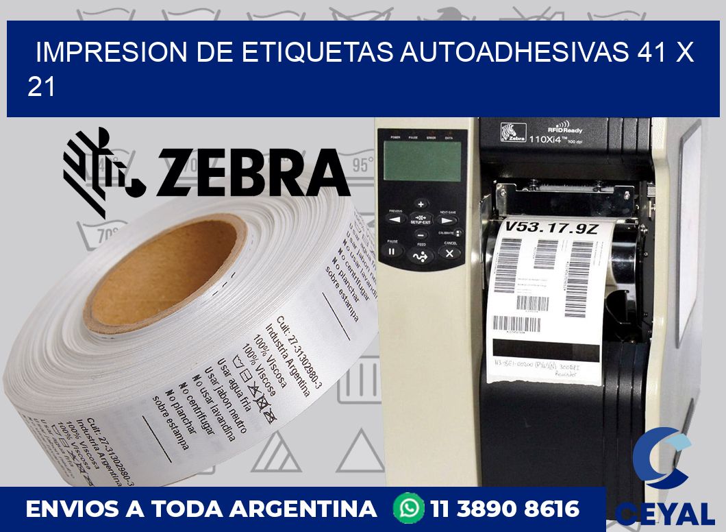 impresion de etiquetas autoadhesivas 41 x 21
