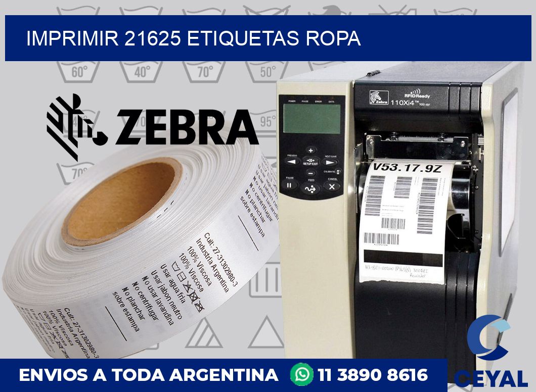 imprimir 21625 etiquetas ropa