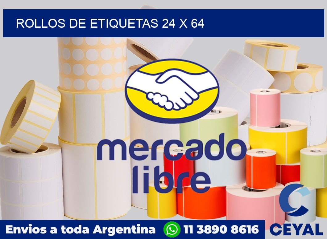 rollos de etiquetas 24 x 64