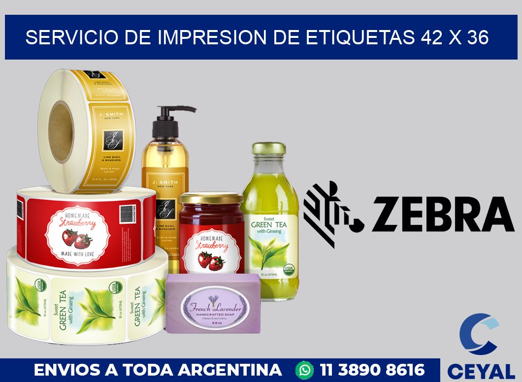 servicio de impresion de etiquetas 42 x 36