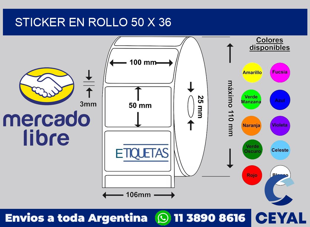 sticker en rollo 50 x 36