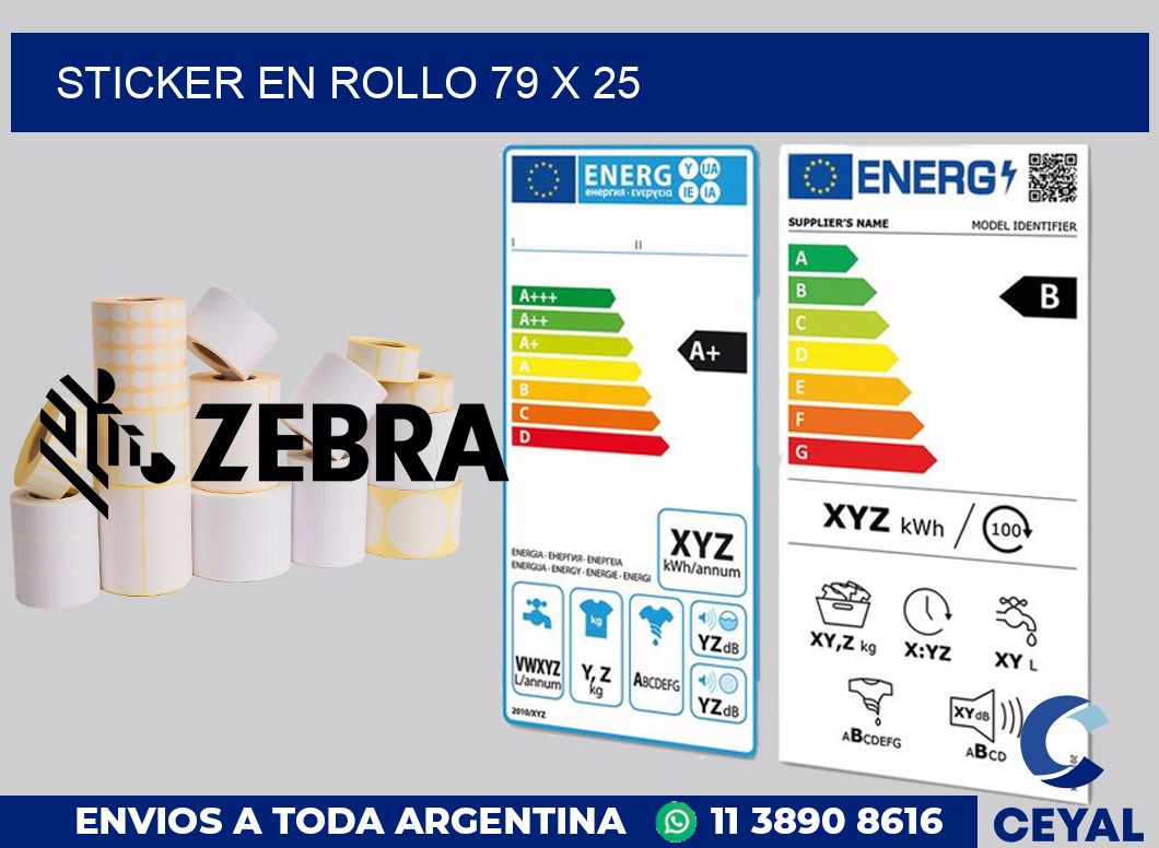 sticker en rollo 79 x 25