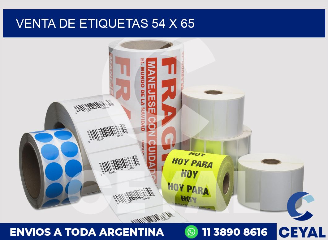 venta de etiquetas 54 x 65
