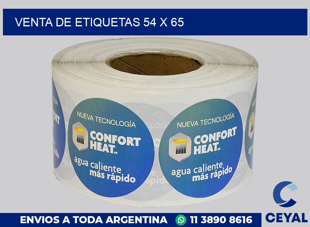 venta de etiquetas 54 x 65