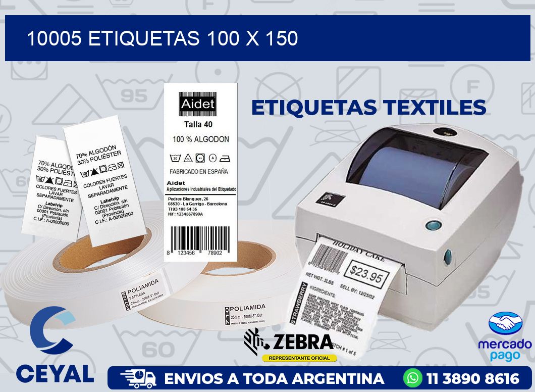 10005 ETIQUETAS 100 X 150