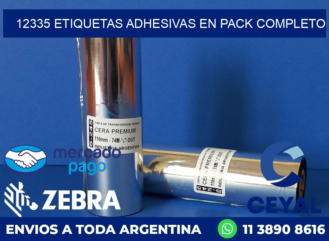 12335 ETIQUETAS ADHESIVAS EN PACK COMPLETO