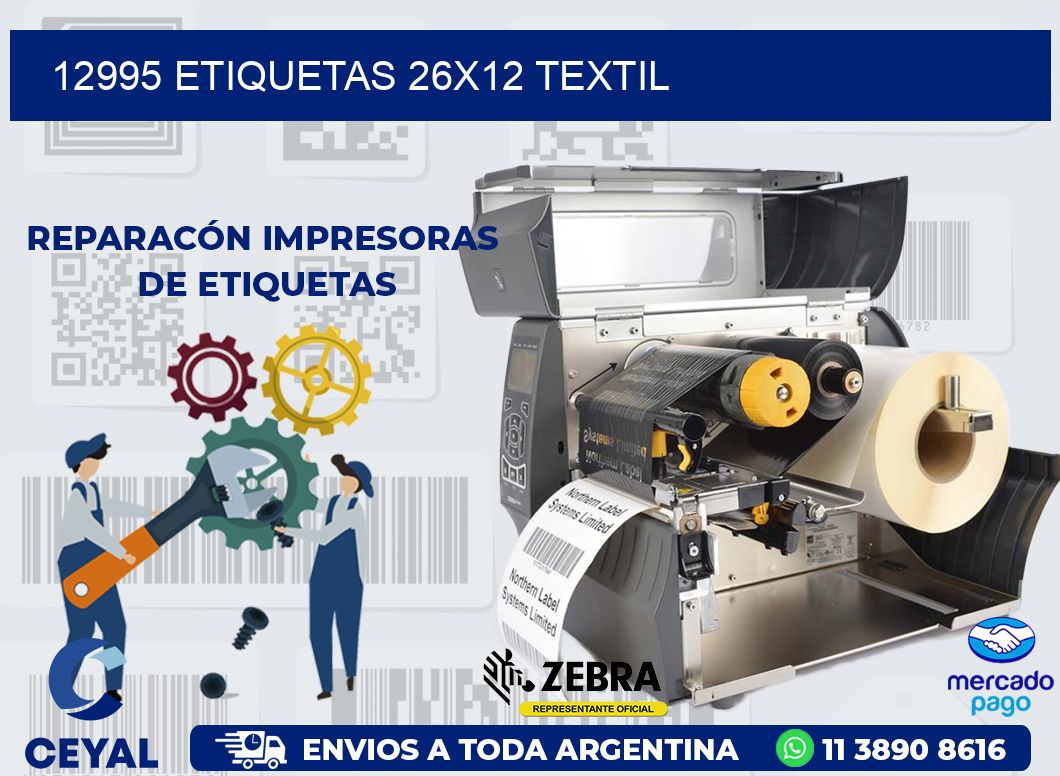 12995 ETIQUETAS 26X12 TEXTIL
