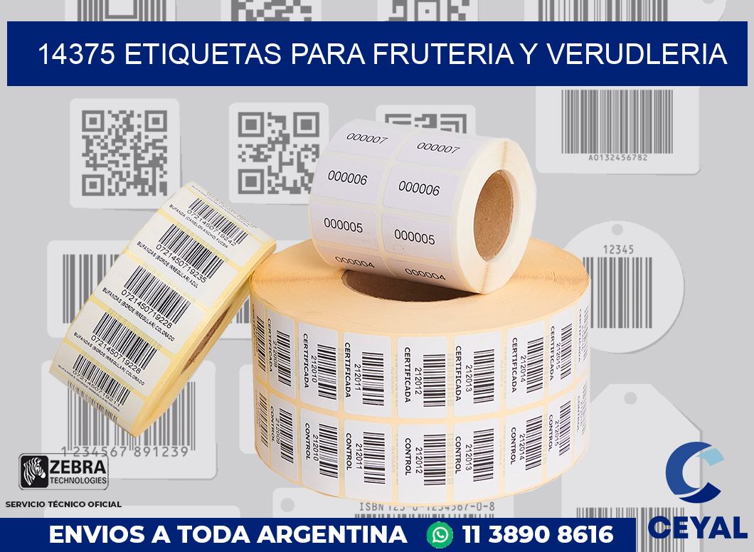 14375 ETIQUETAS PARA FRUTERIA Y VERUDLERIA