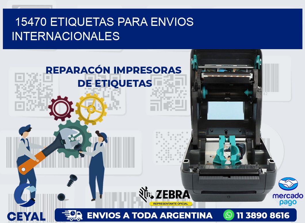 15470 ETIQUETAS PARA ENVIOS INTERNACIONALES