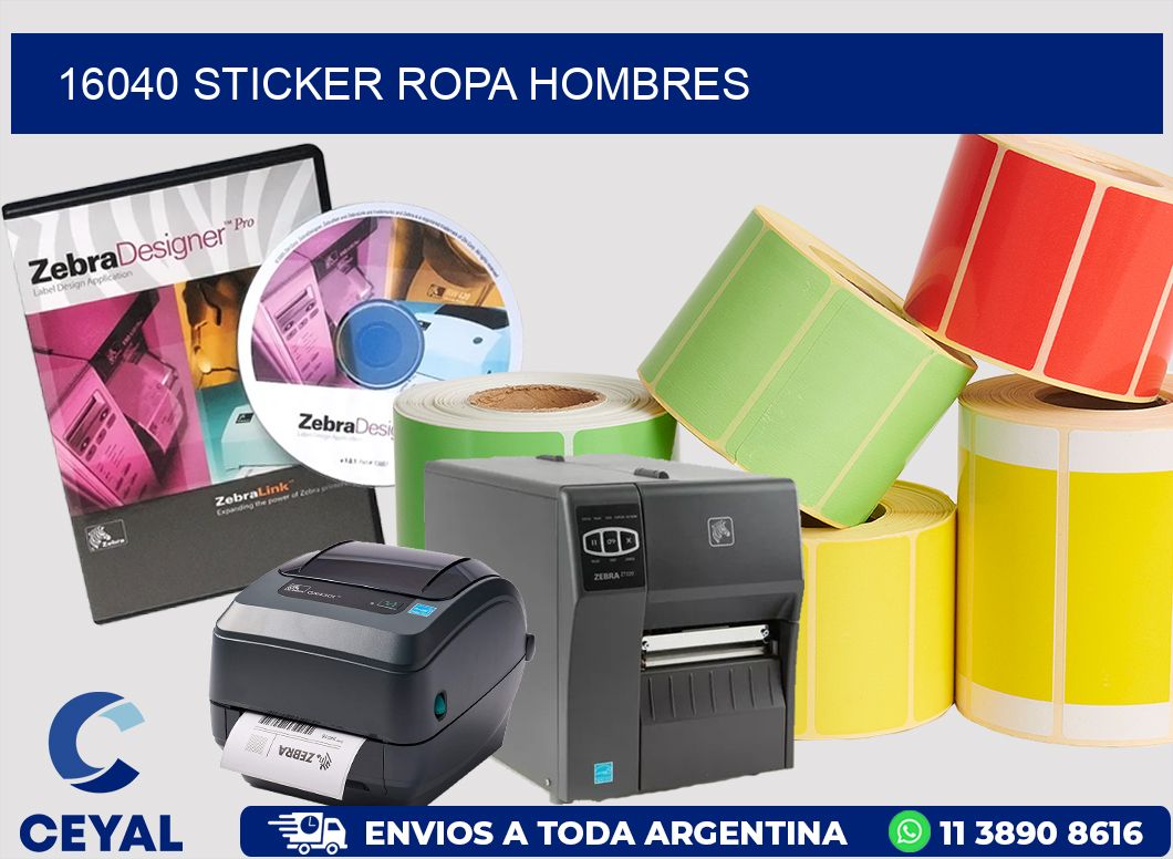 16040 STICKER ROPA HOMBRES