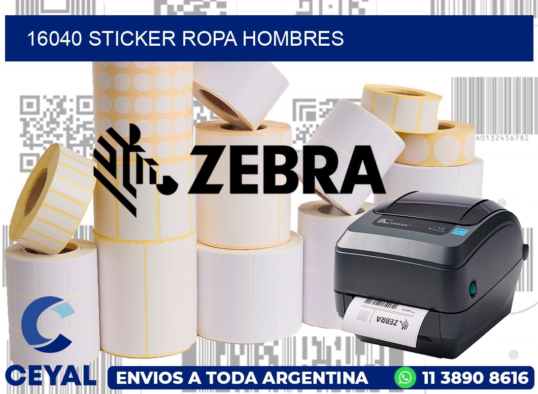 16040 STICKER ROPA HOMBRES