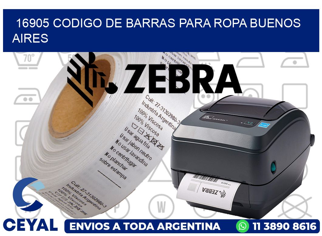 16905 CODIGO DE BARRAS PARA ROPA BUENOS AIRES
