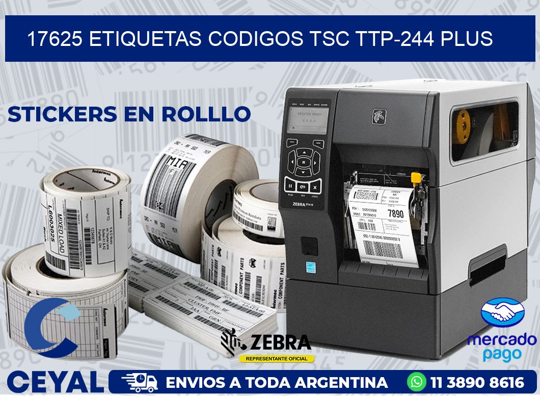 17625 ETIQUETAS CODIGOS TSC TTP-244 PLUS