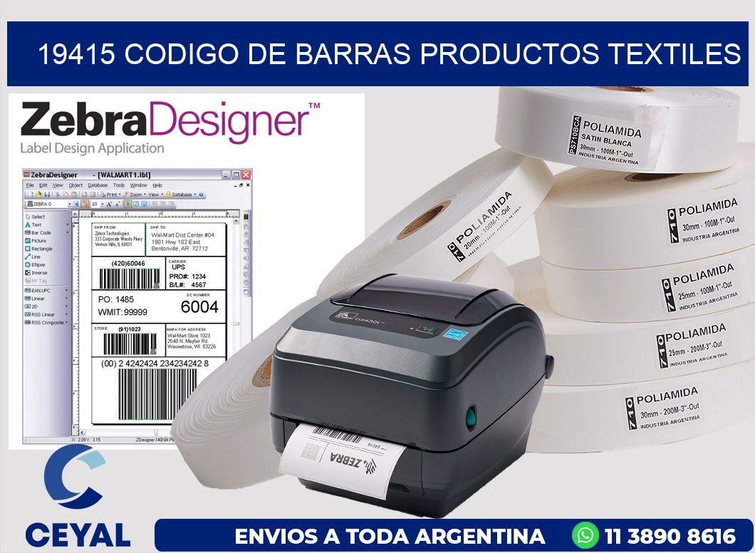 19415 CODIGO DE BARRAS PRODUCTOS TEXTILES