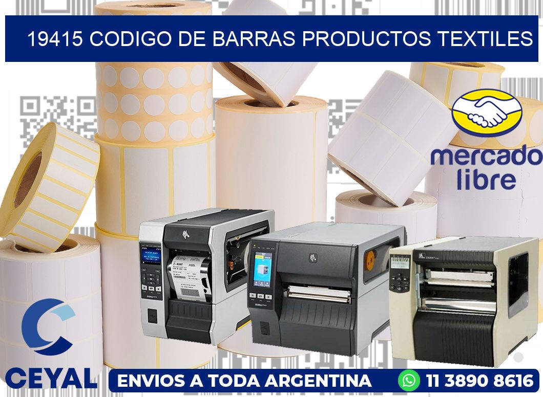 19415 CODIGO DE BARRAS PRODUCTOS TEXTILES