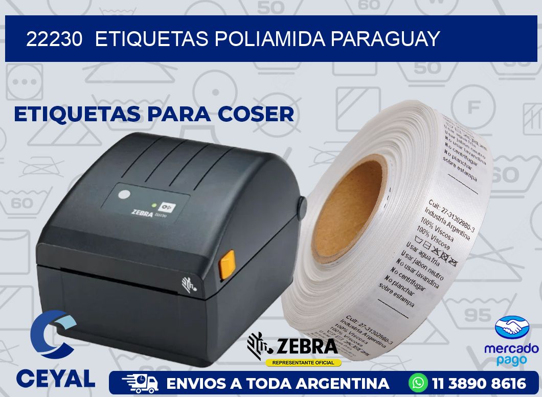 22230  ETIQUETAS POLIAMIDA PARAGUAY